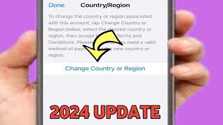 How To Fix Can't Change Country Region Apple ID 2024 || Can't Change Country Region App Store 2024