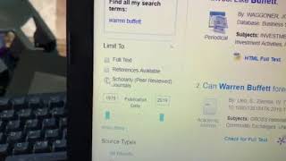 EBSCO Search with Limiters