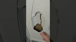 how to patch wall - drywall repair wall large hole patching process #shorts #drywall #patching