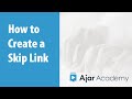 How to Create a Skip Link for Screen Readers with InDesign & in5