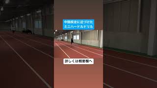 【陸上/短距離】中間疾走に必要なスキルがたくさん含まれているミニハードルドリル