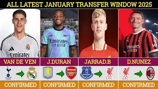 JANUARY TRANSFER WINDOW 2025 - TRANSFER NEWS CONFIRMED \u0026 RUMOURS - VAN DE VEN,DURAN \u0026 DARWIN NUNEZ