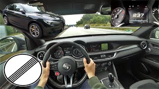 2019 Alfa Romeo Stelvio Quadrifoglio 4K POV DRIVE | German Autobahn