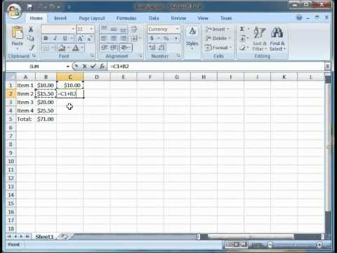 How to Create a Running Total in Excel