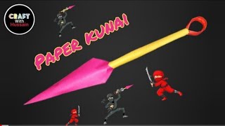 How to make a paper kunai ( KAĞITTAN KUNAİ YAPIMI ) - Origami Naruto  | ninja weapon | paper craft/-