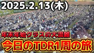 【地獄絵図】春休みシーズン突入で年末年始クラスの大混雑⁉️今日のディズニーリゾート一周の旅【2025.2.13】