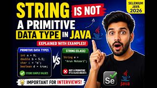 162. String is not a Primitive Data Type in Java (Selenium Java 2026)