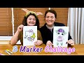 3 Marker Challenge � Funny Kids Video