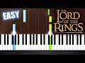 The Lord Of The Rings - Concerning Hobbits - EASY Piano Tutorial by PlutaX