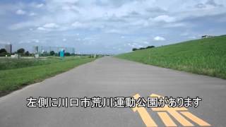 荒川緊急用河川敷道路左岸（芝川水門 ～ 戸田橋「中山道・国道17号」アンダーパス上まで）