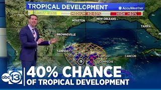 Gulf system now at a 40% chance of development