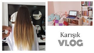 Karışık Vlog │Odama Yeni Eşyalar, Saçlarıma kıydım 💇