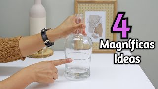 4 Magnificas Ideas para el Hogar con Botellas de Vidrio