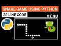 Snake Game Python Tutorial | Creating a Snake game with Python