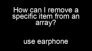How to remove a specific element from javascript array | javascript interview questions