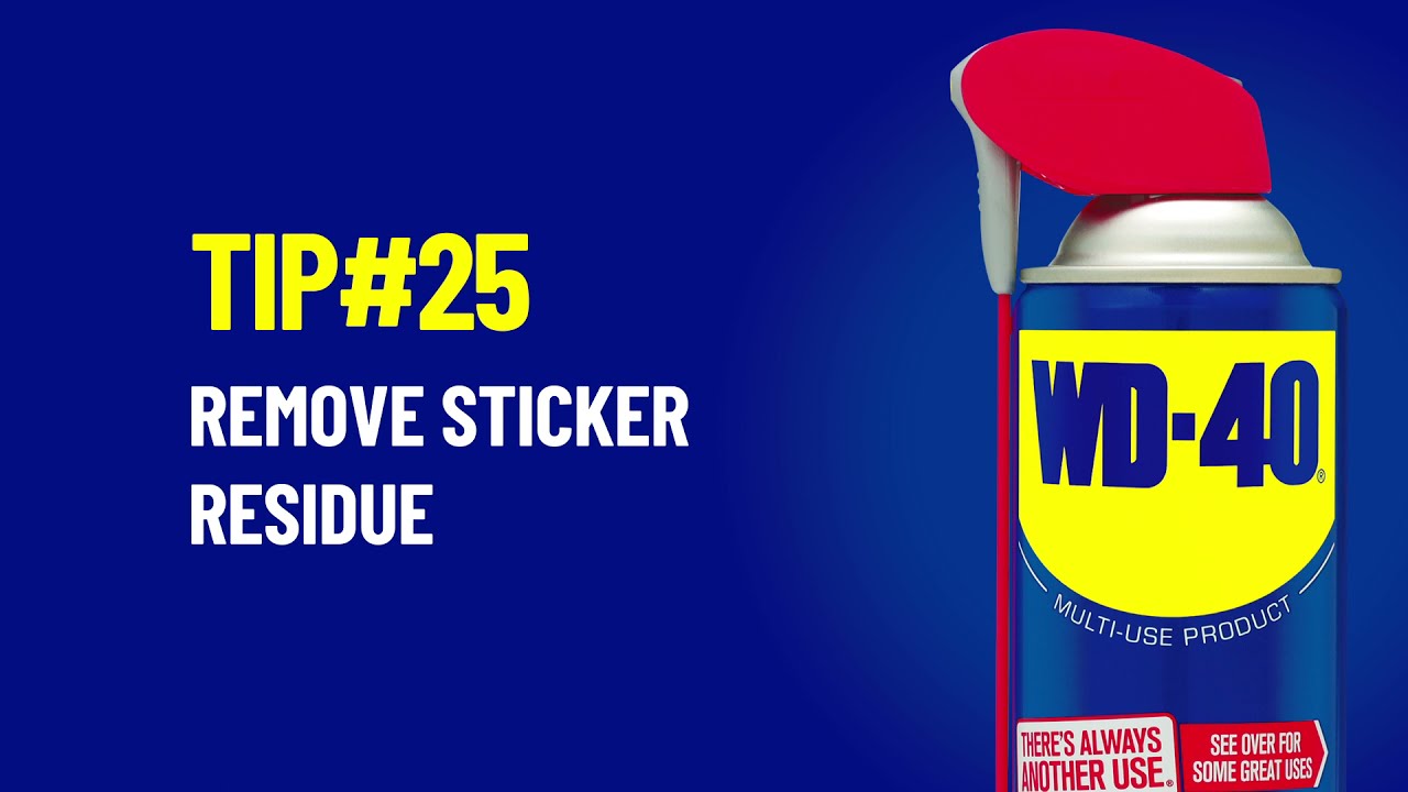 How To Remove Sticker Residue Using WD-40 Multi-Use Product - YouTube