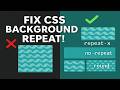 CSS background-repeat property tutorial: repeat-x, no-repeat, space & round