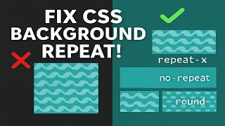 CSS background-repeat property tutorial: repeat-x, no-repeat, space & round