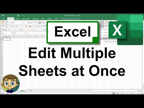 Work on Multiple Excel Sheets at Once by Grouping Sheets