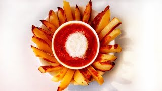 Zero Oil French Fries with Coconut Napolitana Sauce - Sigue la inspiracion