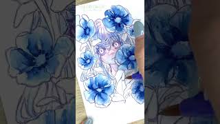 【水彩メイキング】💠『貴方を信じて待望む』💠透明水彩イラストメイキング/ 🎨🦜#Shorts #watercolor #watercolorpainting #illustration