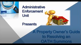 AEU Webinar Series Part I: A Property Owner’s Guide to Resolving an OATH Summons
