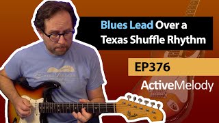 Blues lead over a Texas blues shuffle rhythm - Blues Guitar Lesson - EP376