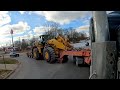 delivering a brand new cat wheel loader from the factory