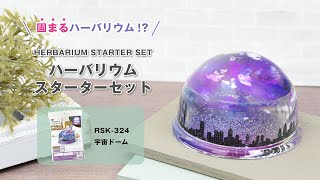 【ハーバリウム】宇宙ドームの作り方　固まるハーバリウム  3Dシリコンゲルを使用した宇宙ドームの作り方　ハーバリウムスターターセット　RSK-324