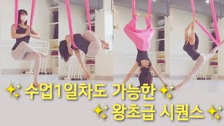 수업1일차도 가능한 왕초급시퀀스♡ 연결 시퀀스♡ 플라잉요가 flying yoga ♡ aerial yoga