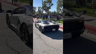 Aventador SVJ vs Audi R8 Revs 😎😈#lamborghini