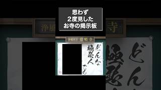 思わず2度見したお寺の掲示板「極悪人」 #shorts