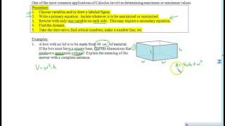 AB 5-1A/BC 3-4A Optimization Problems - Example 1
