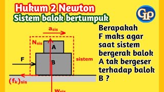 F330-Hukum 2 Newton dan gaya gesek ,Hukum Newton tentang gerak,dinamika,sistem balok bertumpuk