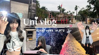 UNI VLOG @ NTU 🏫 : Finals Week, Library Study, STEM Girl Life, Winter Glow-Up, Productive Routine