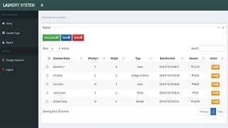 Laundry System In PHP With Source Code | Source Code & Projects