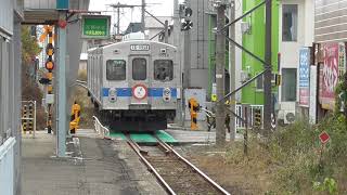 弘高下駅　弘南鉄道 大鰐線 中央弘前行き到着【9】　2020.11.14