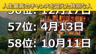 【お金持ちになれる誕生日ランキング】人生最高のチャンスを迎えた特別な人　 #金運 #金運アップ #誕生日占い #開運 #占い #運勢ランキング #占いランキング