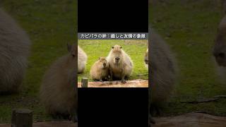 カピバラの絆：癒しと友情の象徴　 #shorts #動物 #どうぶつ