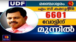 By-election Results LIVE: മഞ്ചേശ്വരത്ത് UDFന്റെ എം സി കമറുദ്ധീൻ 6601 വോട്ടിന് ലീഡ് ചെയ്യുന്നു