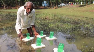 Fishing video || Grandpa taught me to fish in a completely new way with plastic bottles || New trap