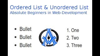Ordered Lists and Unordered List Absolute Beginner Web Development Lesson 6