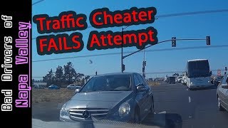 Impatient Traffic Cheater FAILS - Forced To Get Back In Line