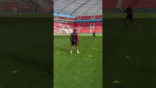Two touch challenge with Bayer Leverkusen players 🔥