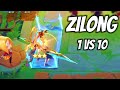 ZILONG TERKUAT DI MAGIC CHESS ! 1 VS 10 GAK TAKUT COY ! MOBILE LEGENDS