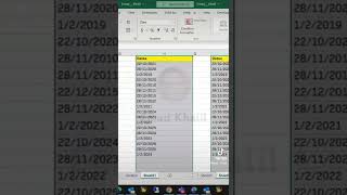 حل مشكلة تنسيق التاريخ في الاكسل🔥 How to solve date format in Excel 🔥#shorts