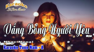 Karaoke - VẮNG BÓNG NGƯỜI YÊU - Tone Nam | Lê Lâm Music