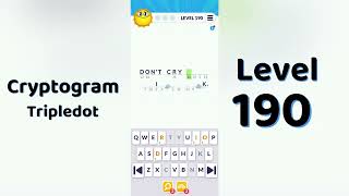 Cryptogram Tripledo Level 190 Solutions 🧩 | Logic Puzzle Game | Mini Boss