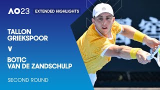 Tallon Griekspoor v Botic Van de Zandschulp Extended Highlights | Australian Open 2023 Second Round
