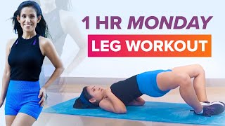 Intense 1 Hour Legs Workout Routine | Strength Training for Quads, Hamstrings, Glutes, and Calves